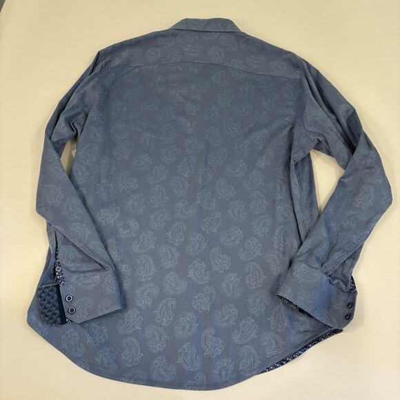 Robert Graham HAYSTACK Blue Paisley Classic Fit Button Up Long Sleeve Men’s L - Picture 11 of 16